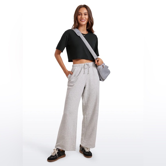 NWT CRZ Yoga Pima Cotton Short Sleeves Cropped T-Shirt - Picture 3 of 5